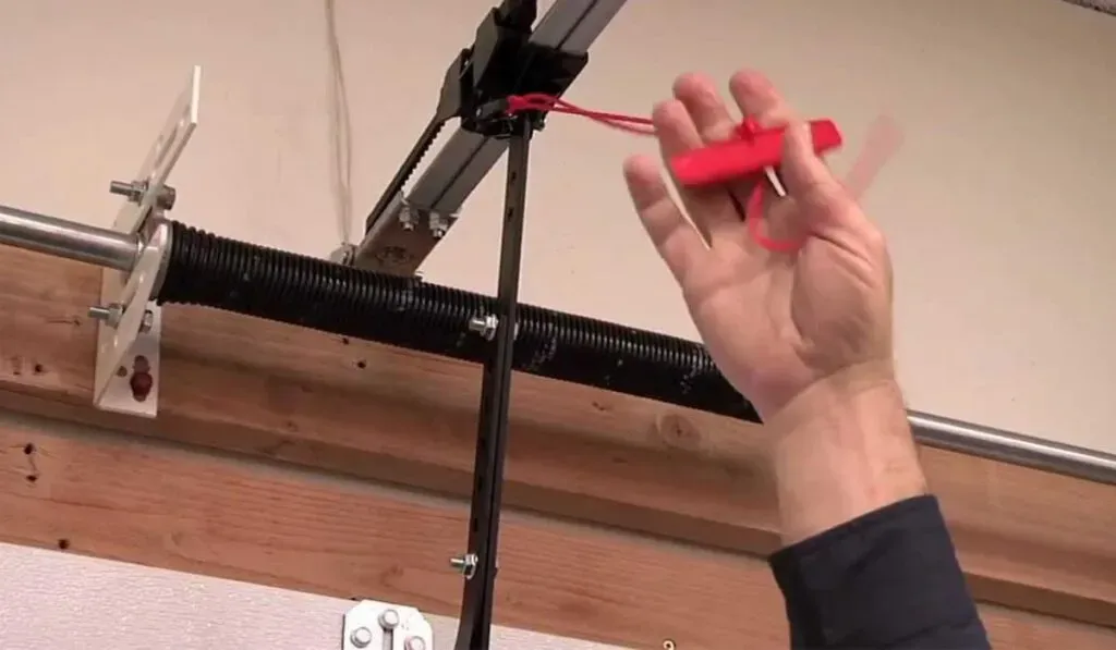 Garage Door Emergency Release Red Cord - How to Use It Safely garage door emergency release red cord handle