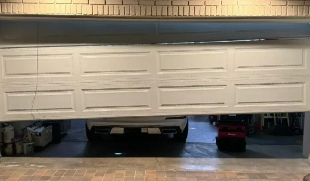 steps to open garage door manually power outage