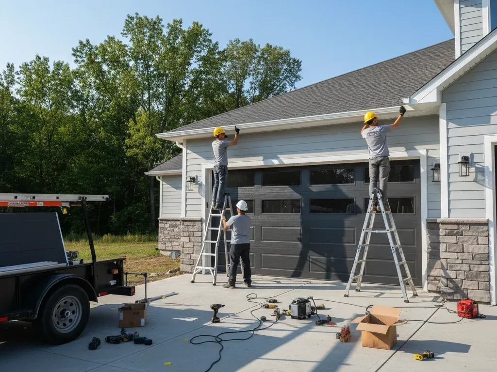 modern residential garage door newport beach ca