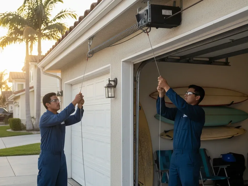 extension spring garage door replacement newport beach